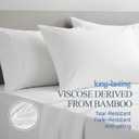3 Piece Full Size Duvet Cover Set, 1 Bamboo Comforter Cover 82"x90" with 2 Pillow Shams 20"x26", Moisture-Wicking Silky Soft Texture, Breathable Soft Comfy White
