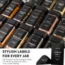 EDELHAUS Glass Spice Jars with Adjustable Rotating Lids (24 Pack)  4oz Seasoning Jars with 240 Labels, Funnel & Brush  Airtight Spice Containers for Kitchen Organization