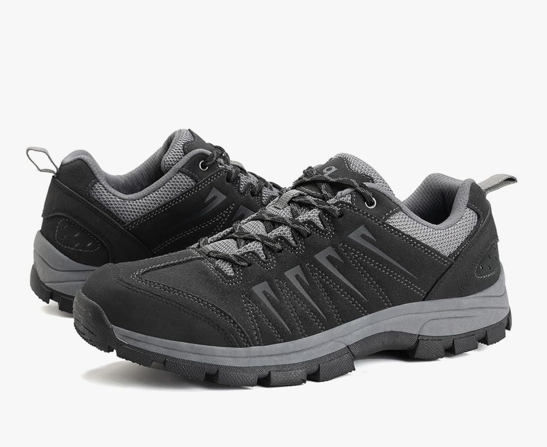 OL OUTJET LEGEND Men's Waterproof Hiking Shoes Leather Comfortable Lightweight Anti-Slip Outdoor Walking Work Sneakers 13M