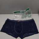 Arjen Kroos Mens Boxer Briefs Breathable Hot Mesh Underwear (4X-Large, Dark Blue)