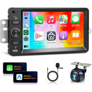 Car Stereo for Chevrolet Chevy Silverado Impala Tahoe GMC Sierra Yukon Hummer H22+64G Android Car Radio WiFi Wireless Carplay Android Auto,7 IPS,GPS,FM,SWC,Bluetooth,Backup Camera for Silverado