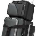 2 Ball Bowling Bags with Wheels, Roller Bowling Bag with Separate Shoe Compartment and Retractable Handle, 1 Ball Bowling Roller Bag + 1 Ball Color Matching Add On ToteGrey