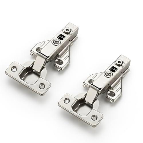 Ravinte 1 Pair 2 Packs Full Overlay Cabinet Door Hinges,105 Degree Adjustable Concealed Kitchen Cabinet Hinges Soft Close for Face Frame Cabinet