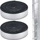 2" Wide X 32.8 Ft Outdoor Pipe Insulation Wrap - Foam and Foil Self-Adhesive Tape for Winter Freeze Protection, Insulating Cold and Hot Water Pipes to Reduce Heat Loss (2)