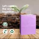 DechoPak Purple Gift Bags, 50Pack 8x4.4x10 Inch Light Purple Paper Gift Bags with Handles, Gift Bag Bulk Medium Party Favor Goodie Bag for Kids Birthday Wedding Valentine's Christmas Retail Business