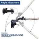 2pc Parrot Perch Stand with Suction Cup, Natural Wood Bird Perch, Adjustable 5.9 Inch for Small and Medium Birds, Promotes Healthy Beaks and Nails, fit for Bird, Cockatoo, Macaw, Parakeet