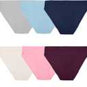 Fruit of the Loom Women's Beyondsoft Underwear, Super Soft Designed with Comfort in Mind, (6, Bikini - Modal - 6 Pack) 