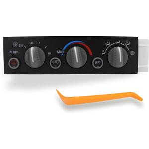 Flecto 599-006 AC Heater Control Panel with Rear Defogger - 1996-2000 Chevy, Cadillac, GMC (Escalade, C1500, Suburban, Tahoe, Yukon) - Replaces OEM 9378805, 16231165
