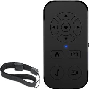 Remote Control for TikTok, Page Turner for Kindle App, Wireless Scrolling Camera Video Recording Remote for TIK Tok, iPhone, iPad, iOS, Android (Black-TK)