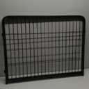 DUMOS Dog Playpen Indoor Fence 16 Panel 24" Height Metal Exercise Pen with Door Small Puppy/Medium/Large Dogs Animal Pet for Outdoor, Garden, Yard, RV Camping (Black)