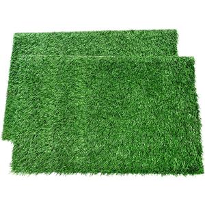 LOOBANI Dog Grass Pee Pads, 2 Pack Artificial Grass Pads for Potty Tray, Fake Grass for Dogs to Pee On, Outdoor Indoor Pee Grass for Dog Potty (18*23 inch)