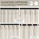 Semi Sheer Curtains 90 Inches Long for Bedroom Light Filtering Beige Birch Textured Linen Blend Pleat Curtains 7-1/2 ft Length Hooks Rings&Back Tab for Sliding Glass Doors 2 Panels Set