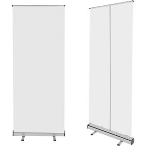 Retractable Banner Stand 33"x79" Base, Heavy Duty Metal Roll Up Banner Stand Replacement, Portable Pull Up Banner Hardware for Trade Show, Event, Store Display (Base Only, No Print), 33" x 81"