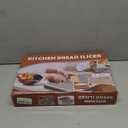 Bread Slicer for Homemade Bread, Bread Slicing Guide with Adjustable Width and Crumb Tray, Foldable Bread Cutter for Homemade Bread, Bagels, Cakes, Sandwich (White (1-Pack))