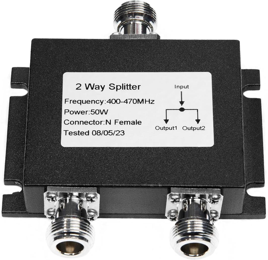 Fumei UHF 400-470MHz 2 Way Micro-Strip Power Splitter 2 Way Cavity Power Divider with N Female connectors (Micro-Strip)