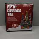 HMASYO 5 FT Pop Up Christmas Tree with Timer Lights, Silver Christmas Tinsel Tree, Collapsible Artificial Pencil Christmas Tree for Indoor Home Apartment Porch Holiday Party Decorations