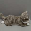 19 inch 3 Lbs Cat Weighted Stuffed Animals, Realistic Weighted Cat Stuffed Animal, Sensory Comfort Plush Throw Pillow, Soft Kawaii Stuffed Kitty Plush Toy Gift for Adults Kids Youth (Brown Tabby Cat)