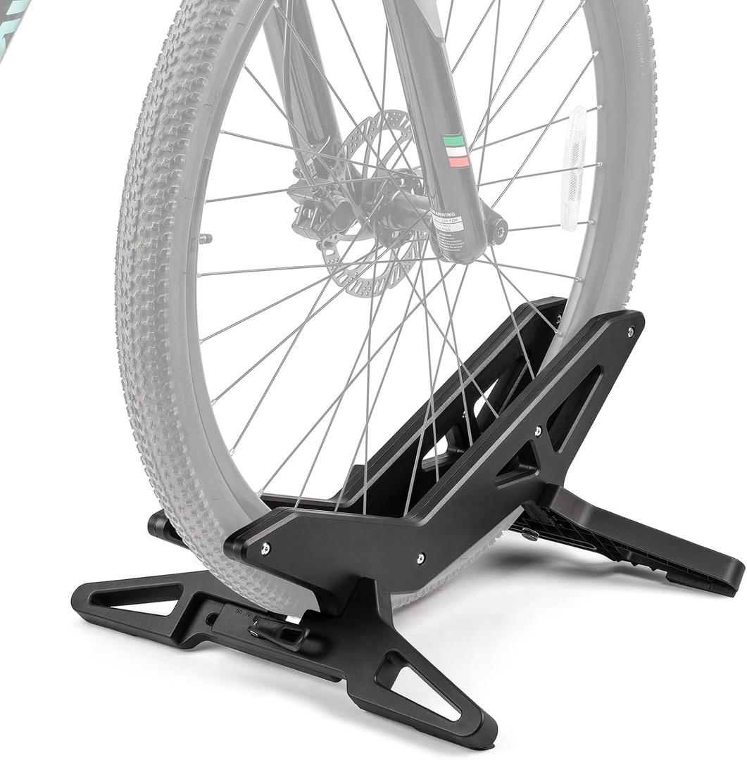CXWXC Bike Floor Stand - Bicycle Parking Stand Fit 16"-29" Wheel, Adjustable Bike Floor Rack Stand for all 30-80mm Wide Tires (Black)