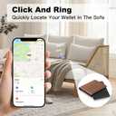 Wallet Tracker Card for Apple Find My (iOS Only), Ultra-Thin Bluetooth Tracker Smart Card Wallet Finder, IP68 Waterproof Slim Item Locator for Wallets, Keys, Passport & Luggage Tags (Jet Black)