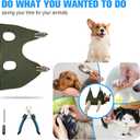 Kkiimatt 10 in 1 Dog Pet Grooming Hammock Harness with Nail Clippers, Nail File, XL Size Dog Hammock for Nail Trimm, Grooming Sling Holder Hanger Restraint for Claw Care