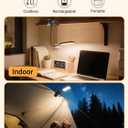 Clip on Light,9 Brightness+5 Color Rechargeable Desk Lamp,4000mAh Battery Operated Lights,450 Lumen 48 LED Desk Lamp with Clamp Light,Cordless Reading Lamps for Bed/Headboard/Bedside Table