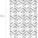 Bath Bliss Shower Curtain | Dimensions: 70" x 72" | Herringbone Design | Bathroom Accessories | Lightweight | Weighted Hem | Rust Proof Metal Grommets | Grey