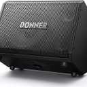 Donner MT-1 Portable PA System, 300W Wireless BT Speaker Sound Amplifier, 4-6h Outdoor Use, with Two 2.5" Trebles, 8" Woofer, Support TRS 6.35/USB/AUX/Mic Inputs