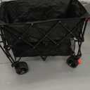 400L Large Capacity Double Decker Folding Wagon, Foldable 450lbs Heavy Duty Beach Cart with All-Terrain Big Wheels, Utility Carts Foldable for Beach, Sports, Outdoor, Shopping