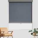 Bricurtex Cordless Roller Shades for Windows Blackout Window Blinds Thermal Insulated Privacy Protection for Day and Night, Inside or Outside Mount for Home Office Bathroom