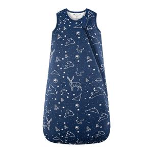 Mosebears Unisex Rayon Made from Bamboo Sleep Sack with 2-Way Zipper,2.5 Tog Baby Winter Sleep Sack(Navy Blue,18-36 Months)