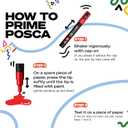uni POSCA PC-1M Water-Based Paint Markers, Extra Fine Tip (0.7mm), Assorted Colors, 8 Pack