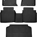 Binmotor-Floor Mats for Nissan Altima 2019 2020 2021 2022 2023 2024 2025, Front & 2nd Row & Cargo Liner Mat, TPE All Weather Mats Rubber Liners for Nissan Altima Car Mats Accessories