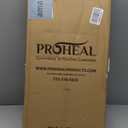 ProHeal Medical Overbed Table with Wheels and Adjustable Height - Mahogany Color Rolling Over Bed Bedside Table for Hospital and Home Use