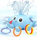 Baby Octopus Bath Toy, Light Up Sprinkler with 8 Sensory Rings, Bathtub Fountain Spray Toy for Kids  Pool Toys for Toddlers 1-3