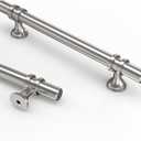 Asidrama 10 Pack 5 Inch(128mm) Brushed Satin Nickel Kitchen Cabinet Handles, Cabinet Pulls Kitchen Cabinet Hardware Cupboard Handles Drawer Pulls (5" Hole Center)