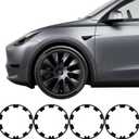 Rim Protector for 20 inch Induction Wheels, ABS Trim Rings for Curb Rash Prevention, Matte Black, Set of 4