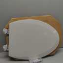 Bemis 1500EC Durable Wood Toilet Seat with Easy Clean Hinges, Made in USA, Elongated, Ice Grey
