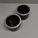 2PCS Car Cup Holder Insert, Black Plastic Couch Cup Holder Insert, Large Capacity Drop in Drink Can Holders Replacement Accessories, Universal for Car RV Boat Golf Cart