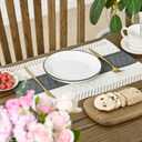 Artoid Mode Dark Grey Farmhouse Rustic Placemats Set of 4,12x18 Inch Seasonal Holiday Hollow Table Mats Party Kitchen Dining Decoration