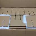 6 Sets Glass Packing Kit with Dividers, 24" x 12" x 11" Glassware Moving Boxes, Kitchen Moving Box with Handle & Bottom Plate, Large Corrugated Boxes with Foam Pouches for Moving Glasses, Wine