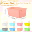 16 Pcs Plastic Book Bins, Scoop Front Cubby Storage Bins, 8 Color Stackable Organizer Tubs Containers Multi Functional Box for Books, Supplies, Home Office Playroom, 11.42x7.48x4.92 Inch