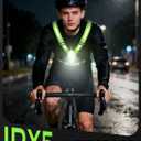 LED Reflective Vest Super Bright Lighting, 360 Visible Running Light for Runners, Waterproof Adjustable Reflective Running Vest Headlamp for Men/Women/Kids Night Walking/Running/Cycling