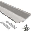 Garage Door Seal Strip Top and Sides Seal 34.4 FT Rubber Weather Stripping Replacement Soft and Hard Composite, Weatherproofing Universal Sealing, Grey