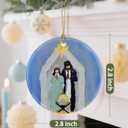 2 x Nativity Scene Christmas Ornament, Jesus Birth Christmas Ornament, Holy Family Decoration, Religious Holiday Decor | Gifts for Christian, Gifts for Religious Women - Style D