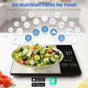 Smart Nutrition Food Scale with App - 1g Precision Digital Kitchen Scale, Tracks Calories & 24 Nutrients, Macros, Fat & Protein for Keto, Fitness & Meal Prep, 11lb/5kg with Tare Function