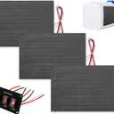 3 Pcs 12" x 18" RV Tank Heater Pad with Switch Panel Automatic Thermostat Control Tank Heating Pad Holding Tank 50 Gallons Fresh Water Heating Plate Working Temperature 140 F up