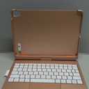 typecase Touch Keyboard Case with Trackpad for iPad Air 11-inch (M2) 2024: 360Rotatable - 11 Colors Backlight - Wireless Keyboard with Pencil Holder for iPad Air 5th & 4th Gen,Rose Gold