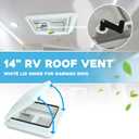 14" RV Roof Vent for Camper Trailer Universal White Lid Roof Vent with White lid Inner for Garnish Ring
