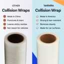 TapeManBlue Crash Wrap, 36 inch x 200 feet, Clear Collision Wrap for Car Windows & Damaged Vehicles, Self-Adhesive Broken Window Cover Film, Made in America