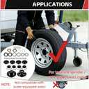 2 Sets 3500Lbs Trailer Hub Kit 5 Bolt 4.5", Premium 5 Lug Trailer Hubs Fit 1"-1/16" to 1-3/8" #84 Trailer Spindle, Heavy Duty Boat Trailer Idler Hub Assembly (Only for Tapered Spindle)